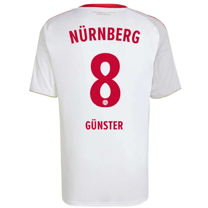 Danxen Herren Meret Günster #8 Weiß Rot Auswärtstrikot Trikot 2025/26 T-Shirt