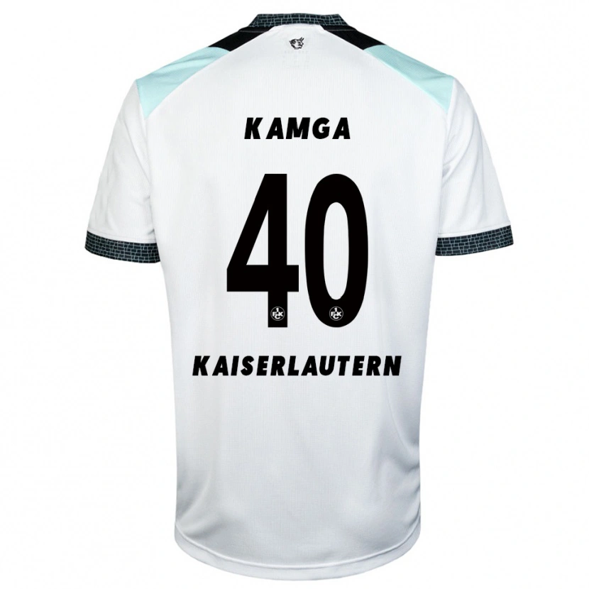 Danxen Herren Enis Kamga #40 Weiß Schwarz Auswärtstrikot Trikot 2025/26 T-Shirt