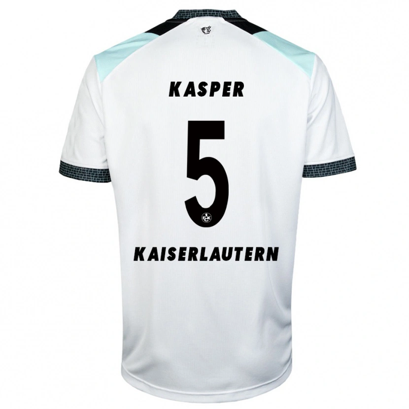 Danxen Herren Linus Kasper #5 Weiß Schwarz Auswärtstrikot Trikot 2025/26 T-Shirt