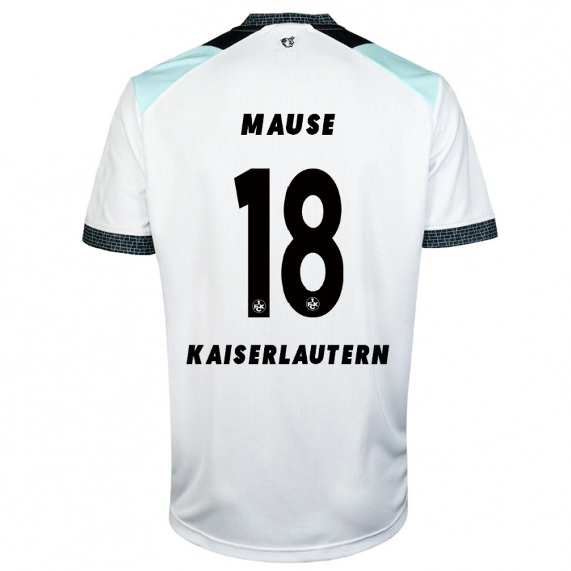 Danxen Herren Jannik Mause #18 Weiß Schwarz Auswärtstrikot Trikot 2025/26 T-Shirt