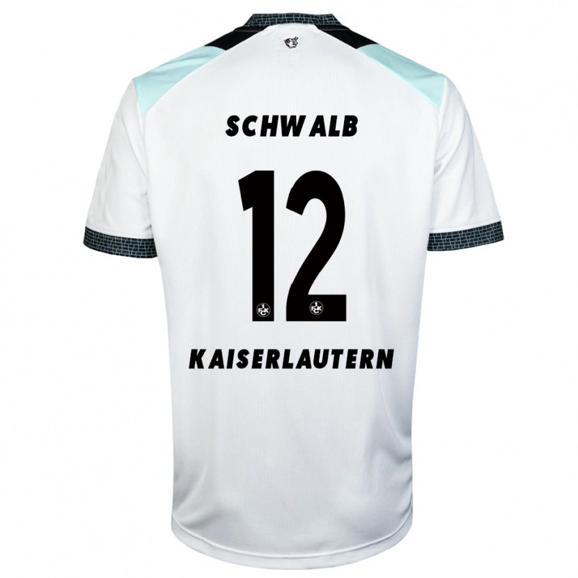 Danxen Herren Yannick Schwalb #12 Weiß Schwarz Auswärtstrikot Trikot 2025/26 T-Shirt