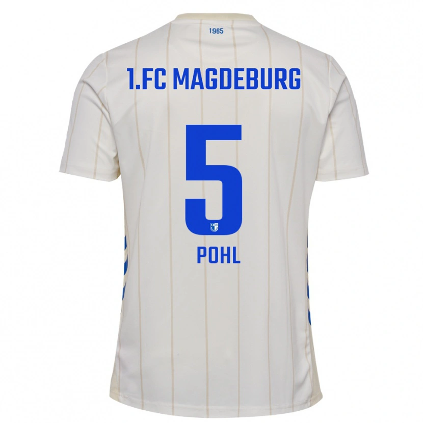 Danxen Herren Marvin Pohl #5 Weiß Blau Auswärtstrikot Trikot 2025/26 T-Shirt