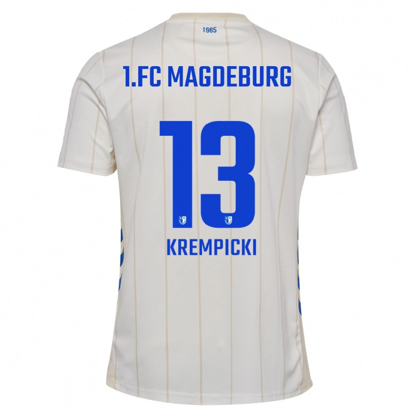 Danxen Herren Connor Krempicki #13 Weiß Blau Auswärtstrikot Trikot 2025/26 T-Shirt