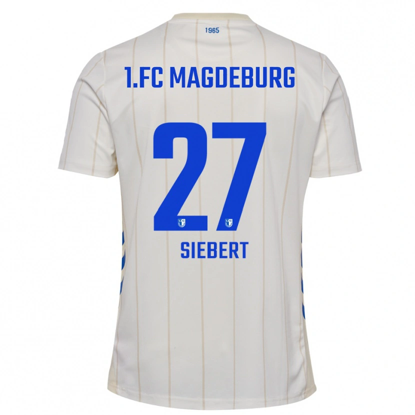 Danxen Herren Marlon Siebert #27 Weiß Blau Auswärtstrikot Trikot 2025/26 T-Shirt