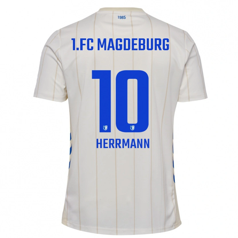 Danxen Herren Milano Herrmann #10 Weiß Blau Auswärtstrikot Trikot 2025/26 T-Shirt
