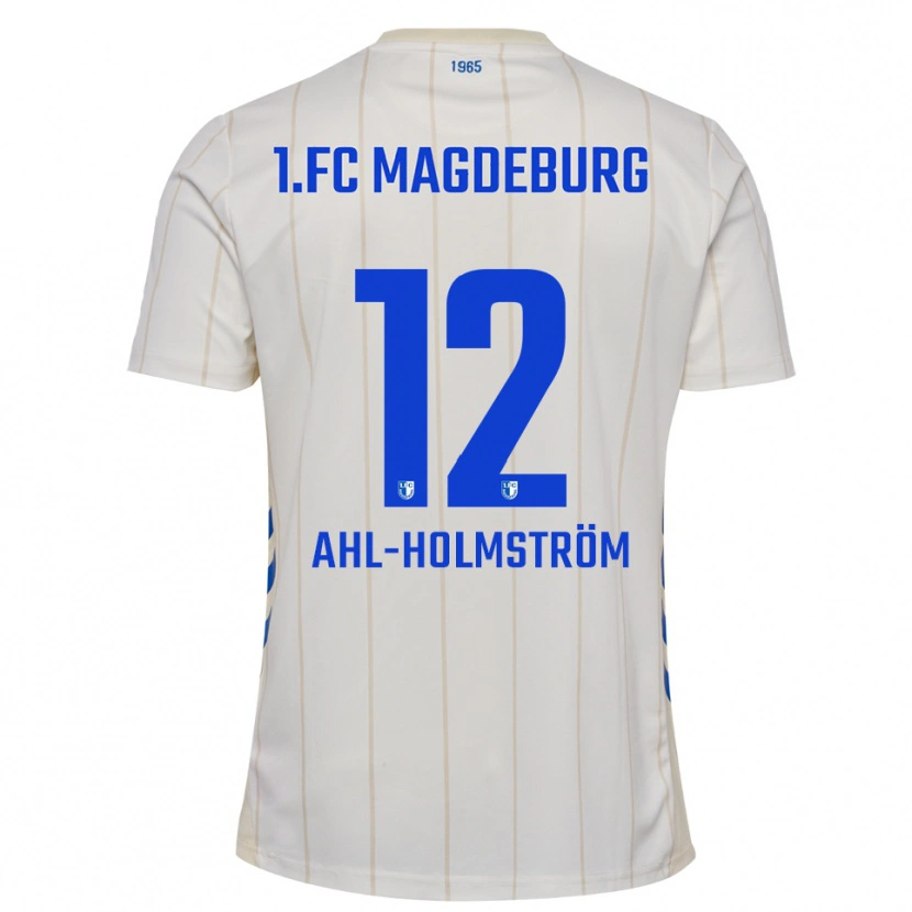Danxen Herren Alexander Ahl-Holmström #12 Weiß Blau Auswärtstrikot Trikot 2025/26 T-Shirt