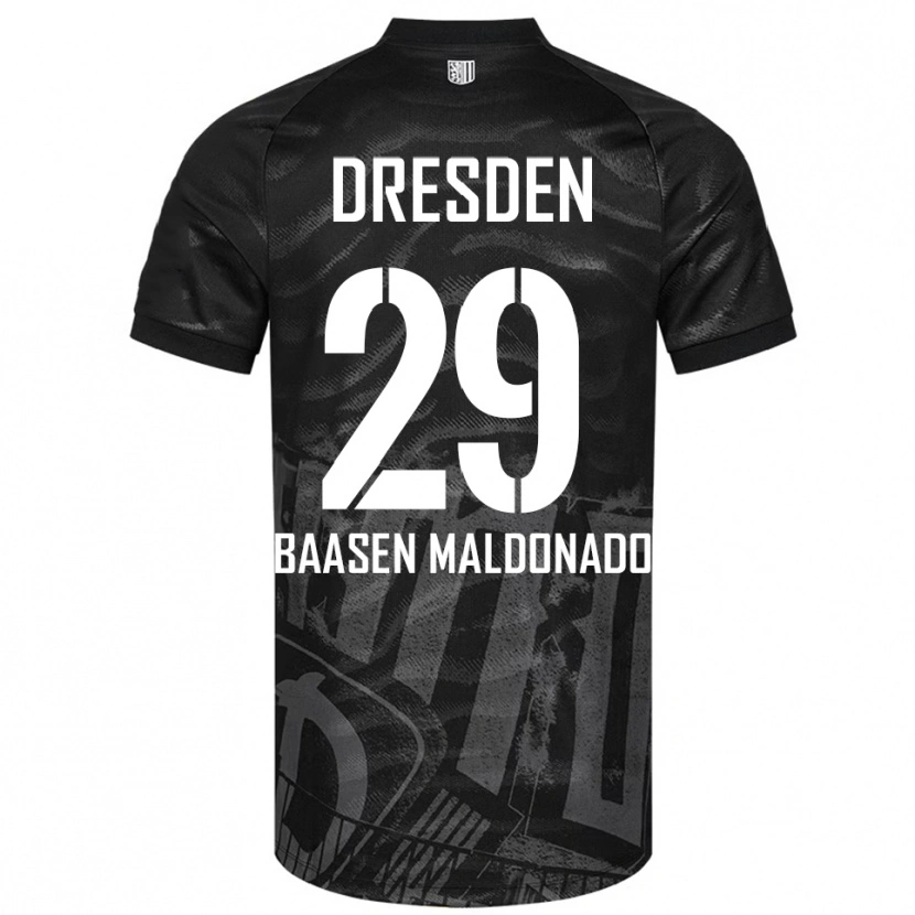 Danxen Herren Luis Baasen Maldonado #29 Schwarz Grau Auswärtstrikot Trikot 2025/26 T-Shirt