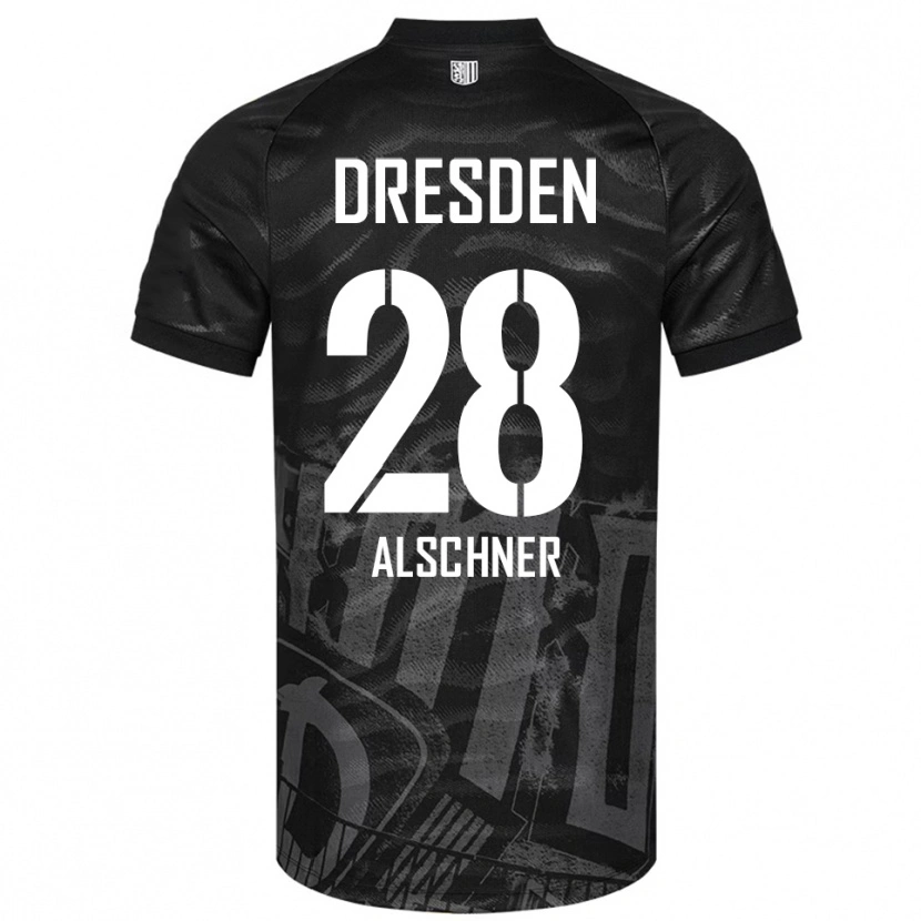 Danxen Herren Felix Alschner #28 Schwarz Grau Auswärtstrikot Trikot 2025/26 T-Shirt