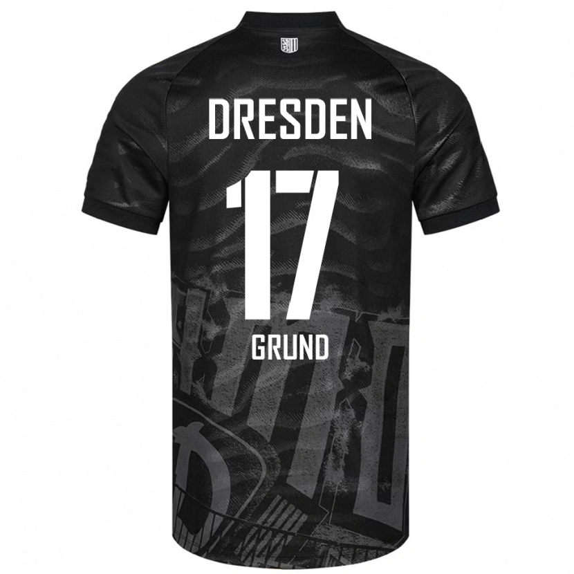 Danxen Herren Yanic Grund #17 Schwarz Grau Auswärtstrikot Trikot 2025/26 T-Shirt
