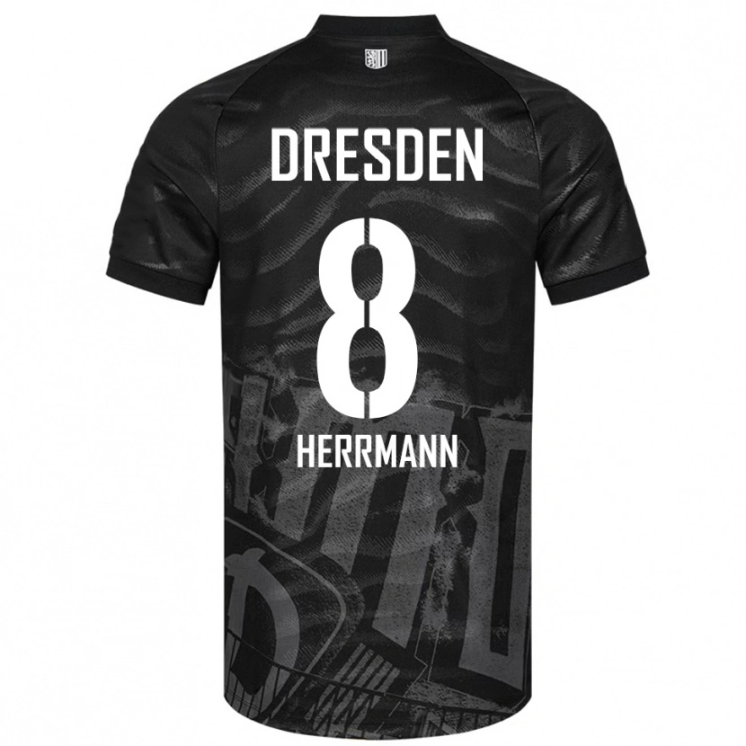 Danxen Herren Luca Herrmann #8 Schwarz Grau Auswärtstrikot Trikot 2025/26 T-Shirt