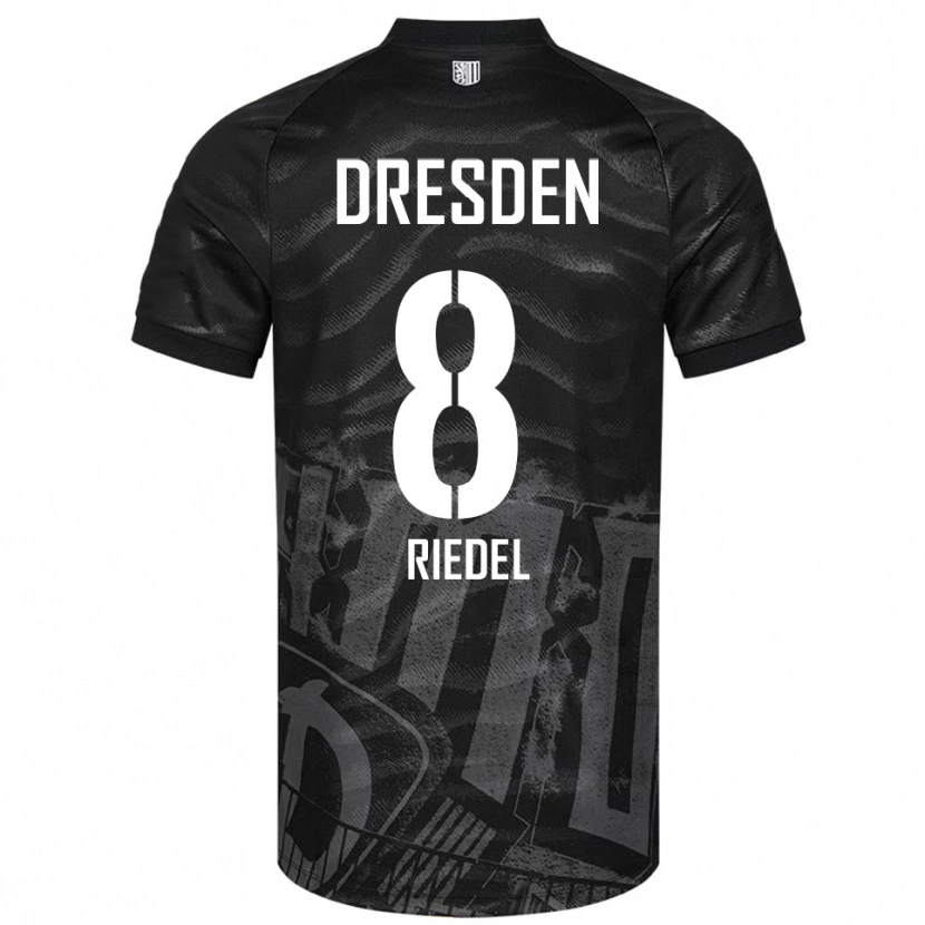 Danxen Herren Aaron Riedel #8 Schwarz Grau Auswärtstrikot Trikot 2025/26 T-Shirt