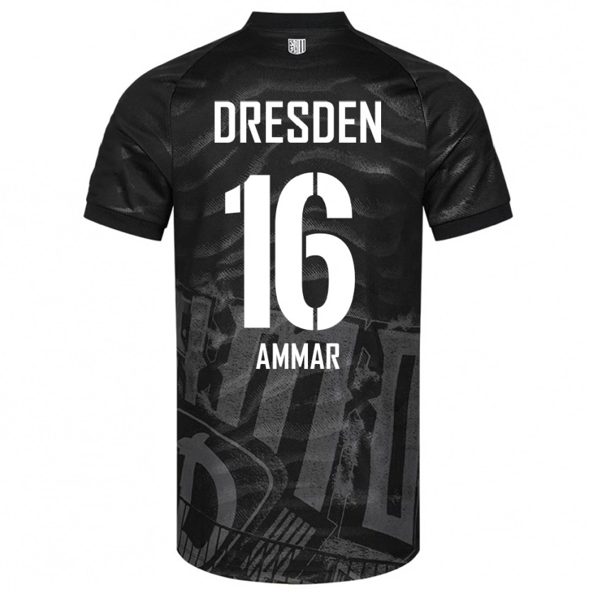 Danxen Herren Amer Ammar #16 Schwarz Grau Auswärtstrikot Trikot 2025/26 T-Shirt
