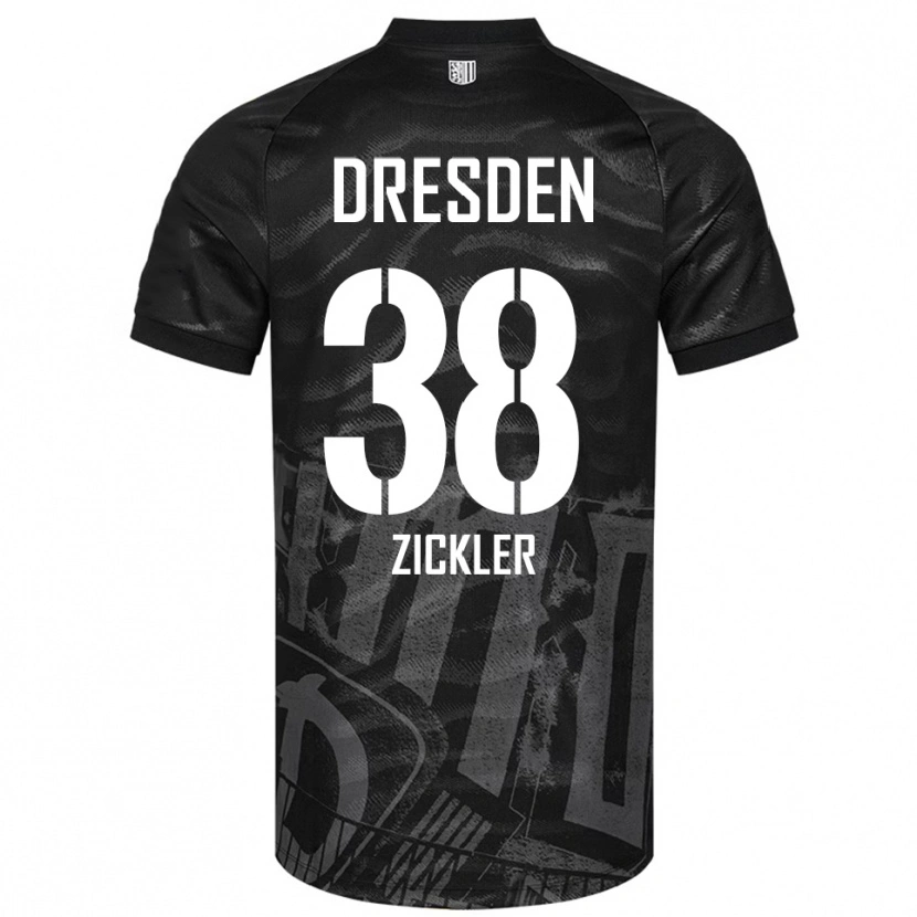 Danxen Herren Jakob Zickler #38 Schwarz Grau Auswärtstrikot Trikot 2025/26 T-Shirt