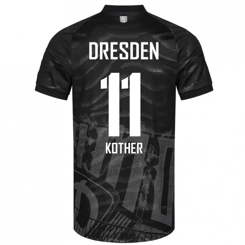 Danxen Herren Dominik Kother #11 Schwarz Grau Auswärtstrikot Trikot 2025/26 T-Shirt