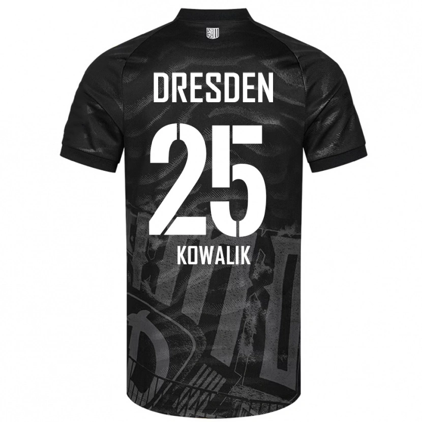 Danxen Herren Ignacy Kowalik #25 Schwarz Grau Auswärtstrikot Trikot 2025/26 T-Shirt