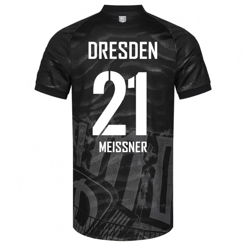 Danxen Herren Robin Meißner #21 Schwarz Grau Auswärtstrikot Trikot 2025/26 T-Shirt