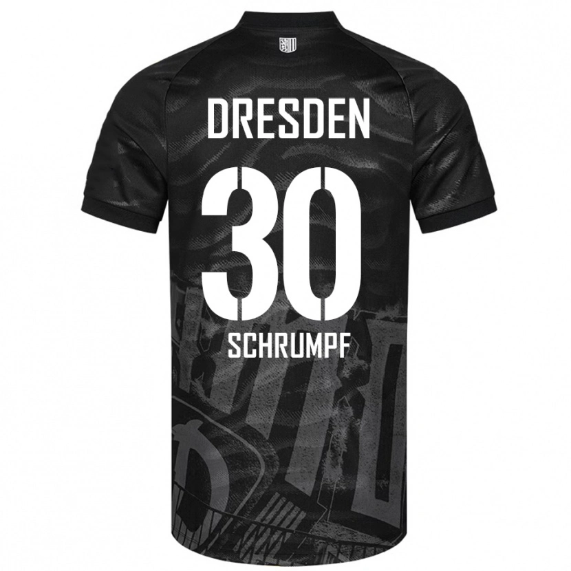 Danxen Herren Janis Schrumpf #30 Schwarz Grau Auswärtstrikot Trikot 2025/26 T-Shirt