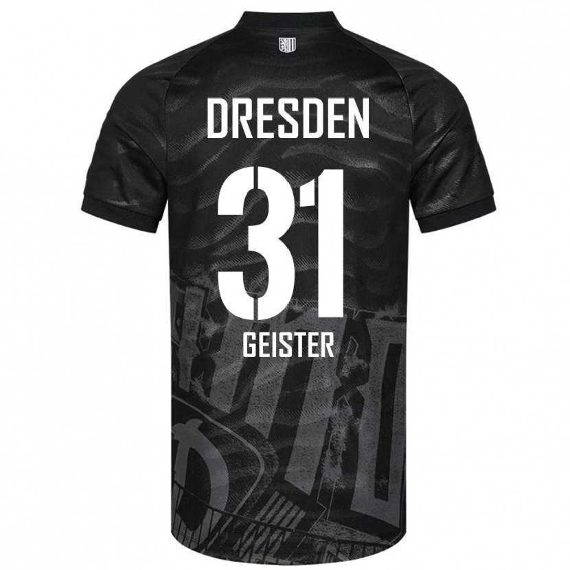 Danxen Herren Jannis Geister #31 Schwarz Grau Auswärtstrikot Trikot 2025/26 T-Shirt