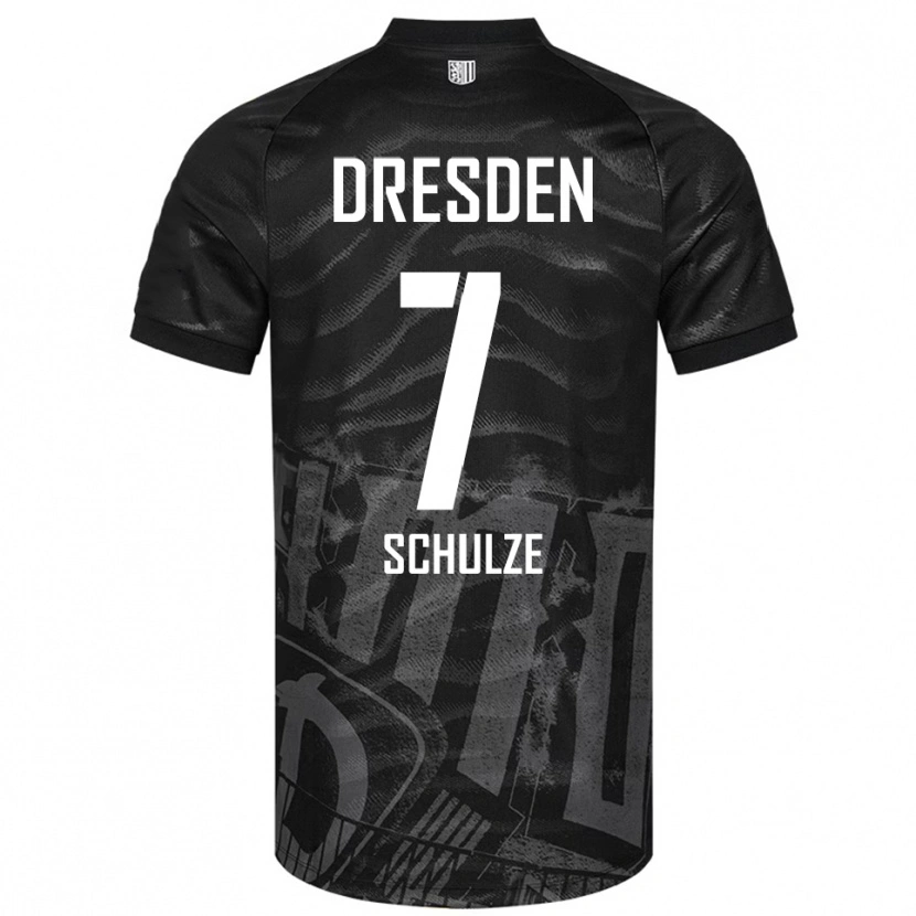 Danxen Herren Lennox Schulze #7 Schwarz Grau Auswärtstrikot Trikot 2025/26 T-Shirt