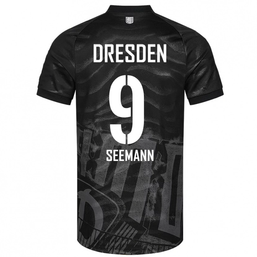 Danxen Herren Arne Seemann #9 Schwarz Grau Auswärtstrikot Trikot 2025/26 T-Shirt