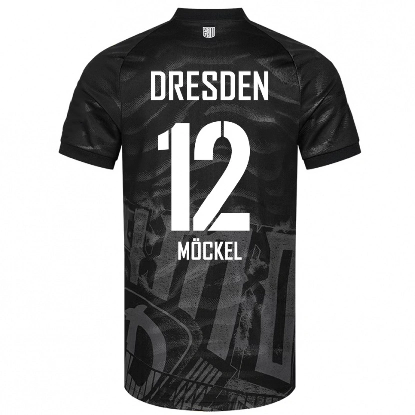 Danxen Herren Richard Möckel #12 Schwarz Grau Auswärtstrikot Trikot 2025/26 T-Shirt