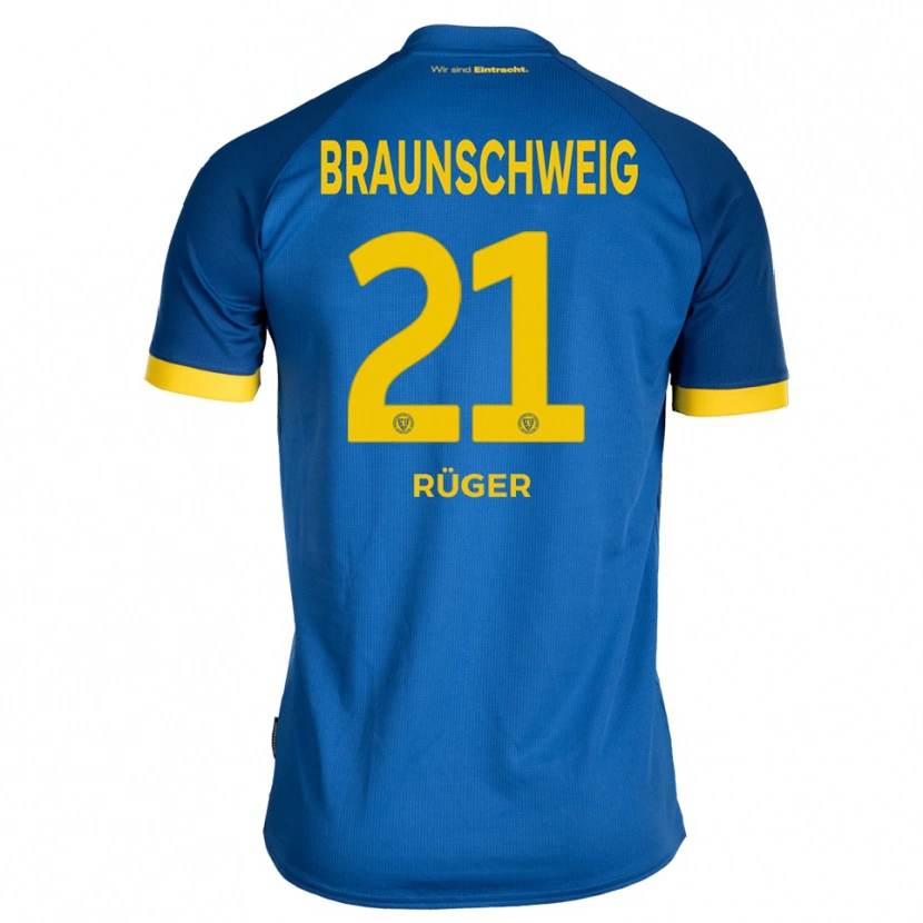 Danxen Herren Lenn Rüger #21 Königsblau Gelb Auswärtstrikot Trikot 2025/26 T-Shirt