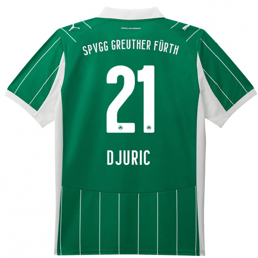 Danxen Herren Andrej Djuric #21 Grün Weiß Auswärtstrikot Trikot 2025/26 T-Shirt