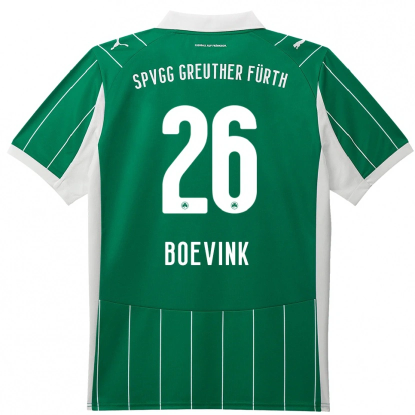 Danxen Herren Pelle Boevink #26 Grün Weiß Auswärtstrikot Trikot 2025/26 T-Shirt