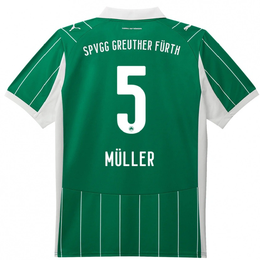 Danxen Herren Linus Müller #5 Grün Weiß Auswärtstrikot Trikot 2025/26 T-Shirt