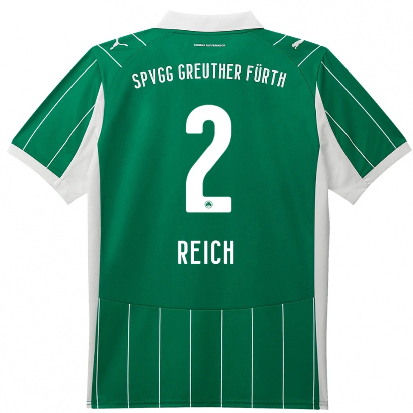 Danxen Herren Lukas Reich #2 Grün Weiß Auswärtstrikot Trikot 2025/26 T-Shirt