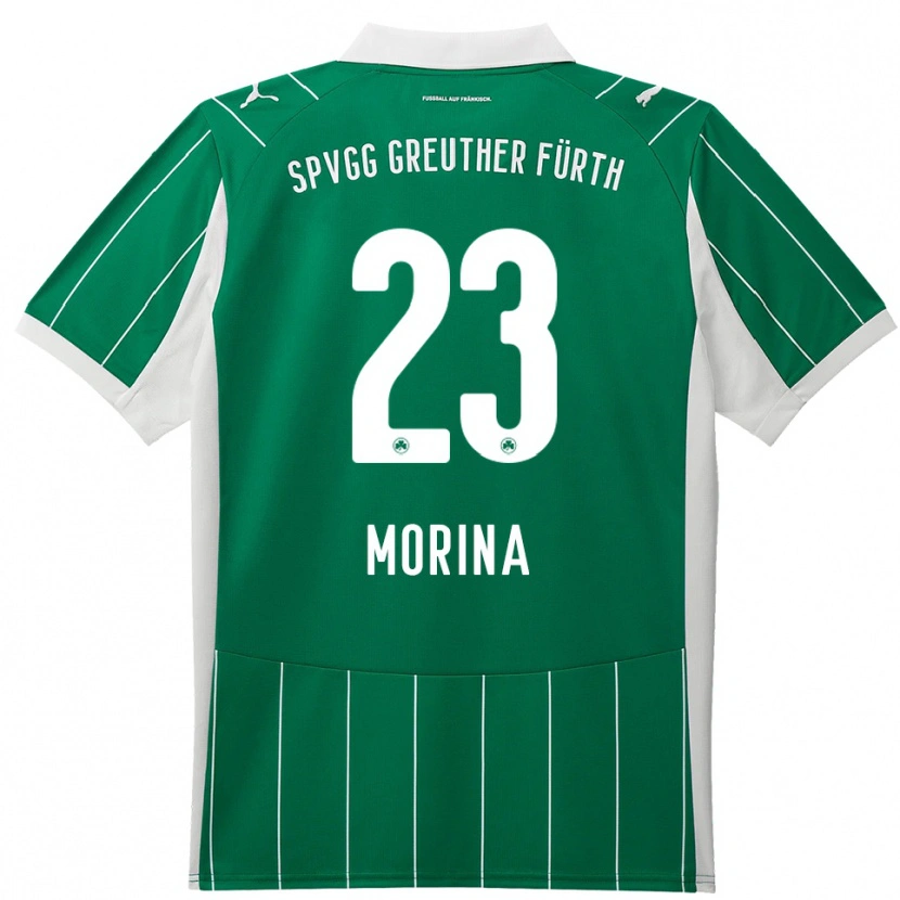 Danxen Herren Dion Morina #23 Grün Weiß Auswärtstrikot Trikot 2025/26 T-Shirt