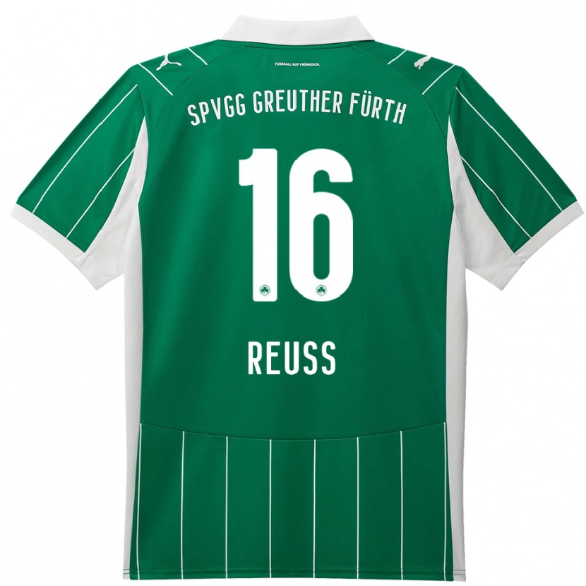 Danxen Herren Jonah Reuß #16 Grün Weiß Auswärtstrikot Trikot 2025/26 T-Shirt