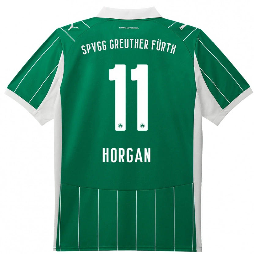 Danxen Herren Finn Horgan #11 Grün Weiß Auswärtstrikot Trikot 2025/26 T-Shirt