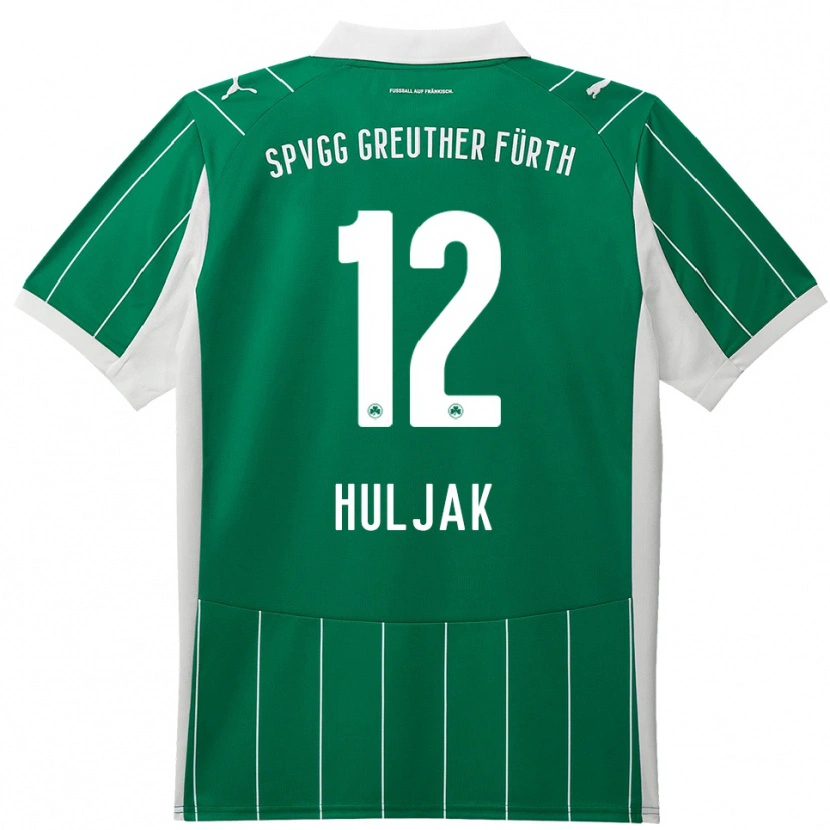 Danxen Herren Dominik Huljak #12 Grün Weiß Auswärtstrikot Trikot 2025/26 T-Shirt