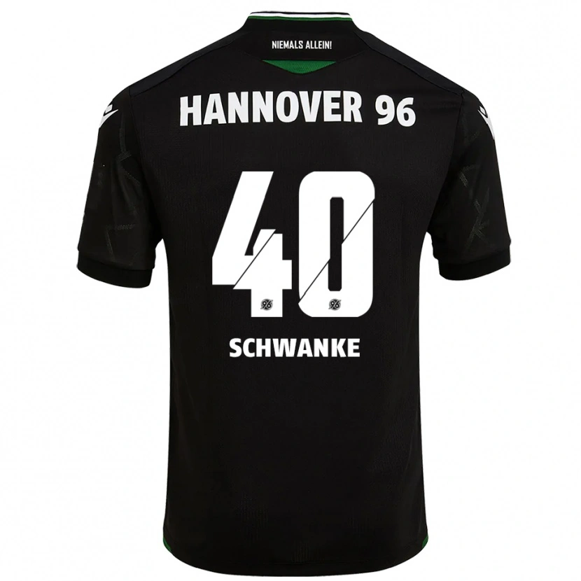 Danxen Herren Jonas Schwanke #40 Schwarz Grün Auswärtstrikot Trikot 2025/26 T-Shirt