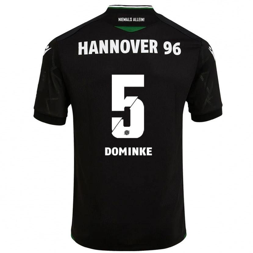 Danxen Herren Lukas Dominke #5 Schwarz Grün Auswärtstrikot Trikot 2025/26 T-Shirt