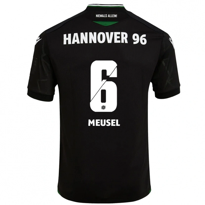 Danxen Herren Julius Meusel #6 Schwarz Grün Auswärtstrikot Trikot 2025/26 T-Shirt