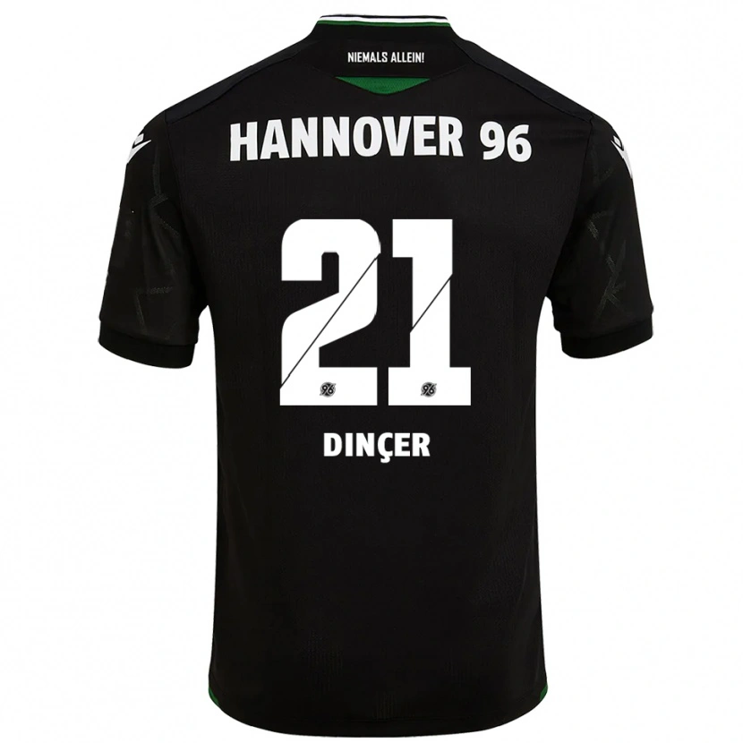 Danxen Herren Yasin Dinçer #21 Schwarz Grün Auswärtstrikot Trikot 2025/26 T-Shirt