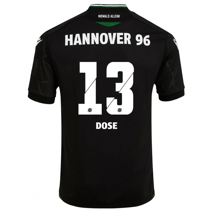 Danxen Herren Julia Dose #13 Schwarz Grün Auswärtstrikot Trikot 2025/26 T-Shirt