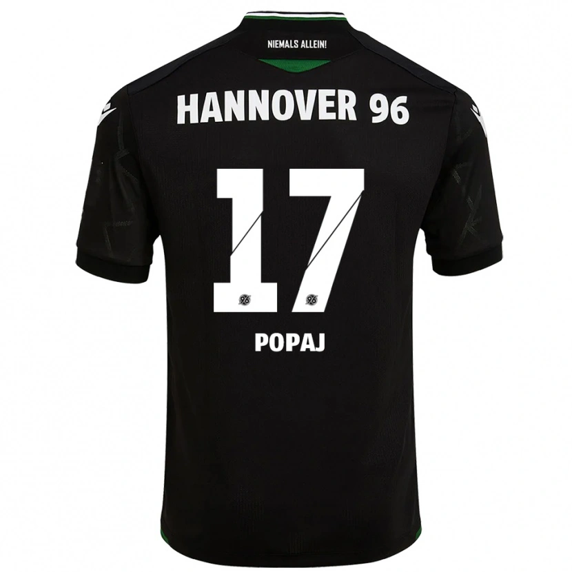 Danxen Herren Erisa Popaj #17 Schwarz Grün Auswärtstrikot Trikot 2025/26 T-Shirt