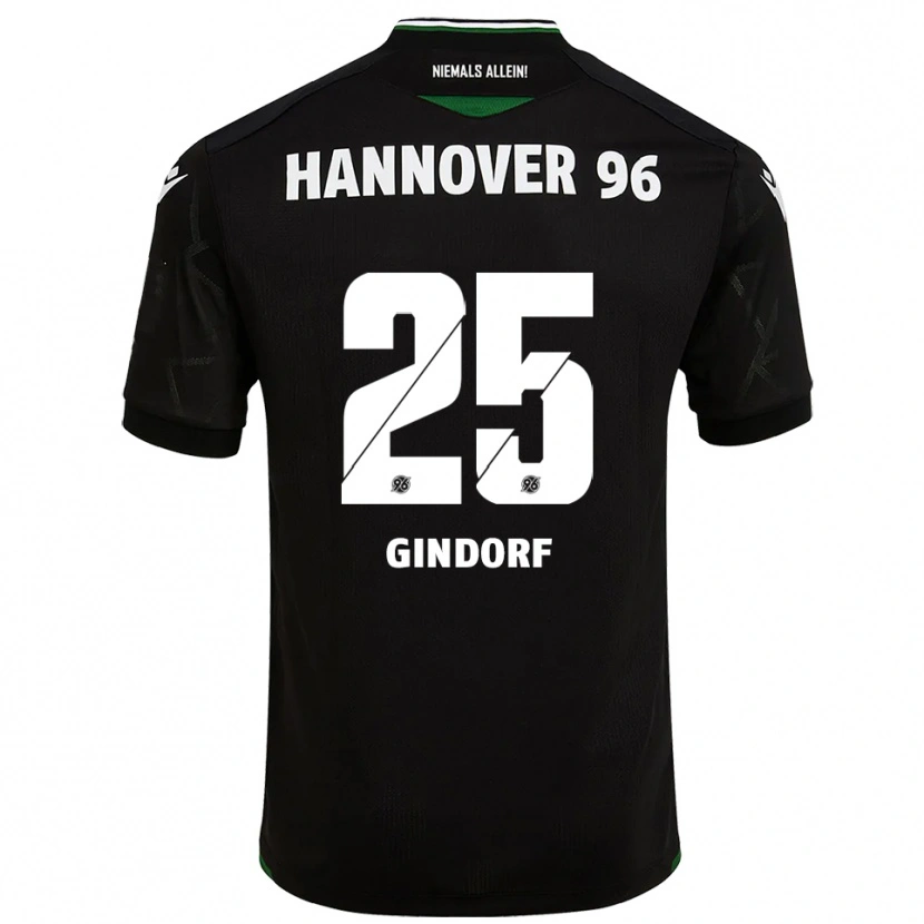 Danxen Herren Lars Gindorf #25 Schwarz Grün Auswärtstrikot Trikot 2025/26 T-Shirt