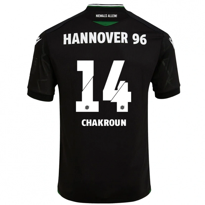 Danxen Herren Husseyn Chakroun #14 Schwarz Grün Auswärtstrikot Trikot 2025/26 T-Shirt