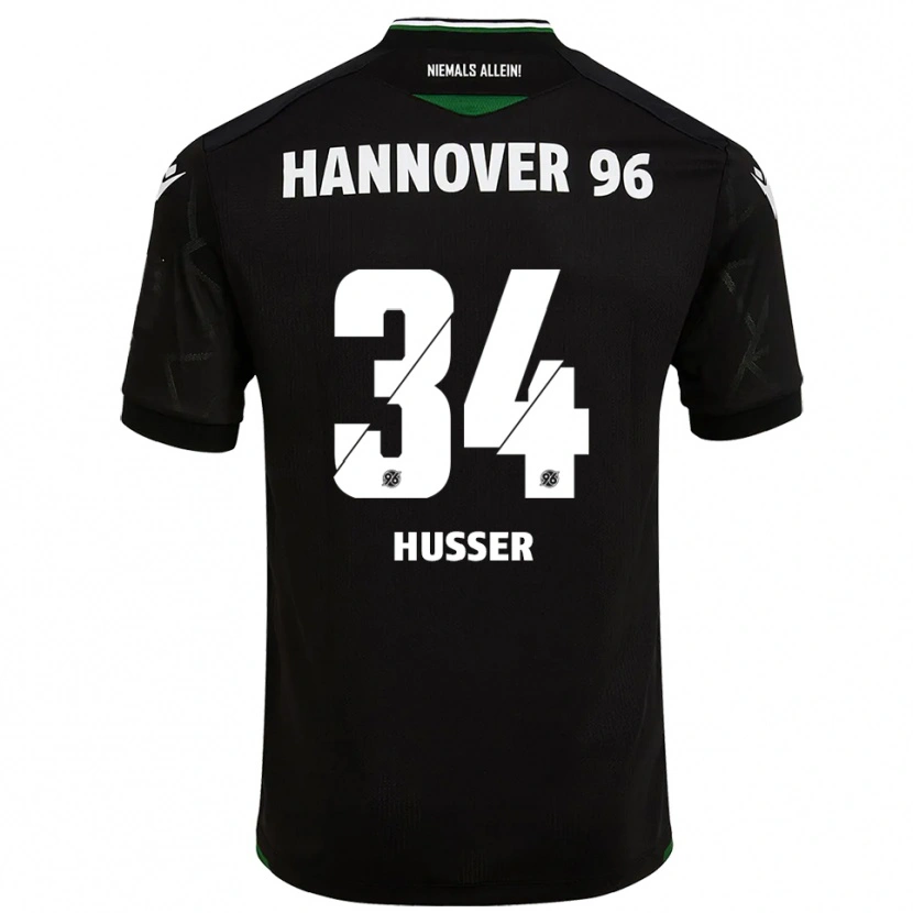 Danxen Herren Denis Husser #34 Schwarz Grün Auswärtstrikot Trikot 2025/26 T-Shirt