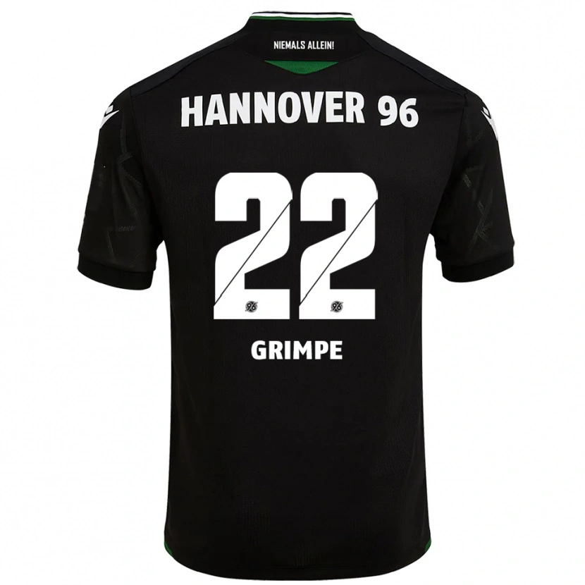 Danxen Herren Luca-Joel Grimpe #22 Schwarz Grün Auswärtstrikot Trikot 2025/26 T-Shirt