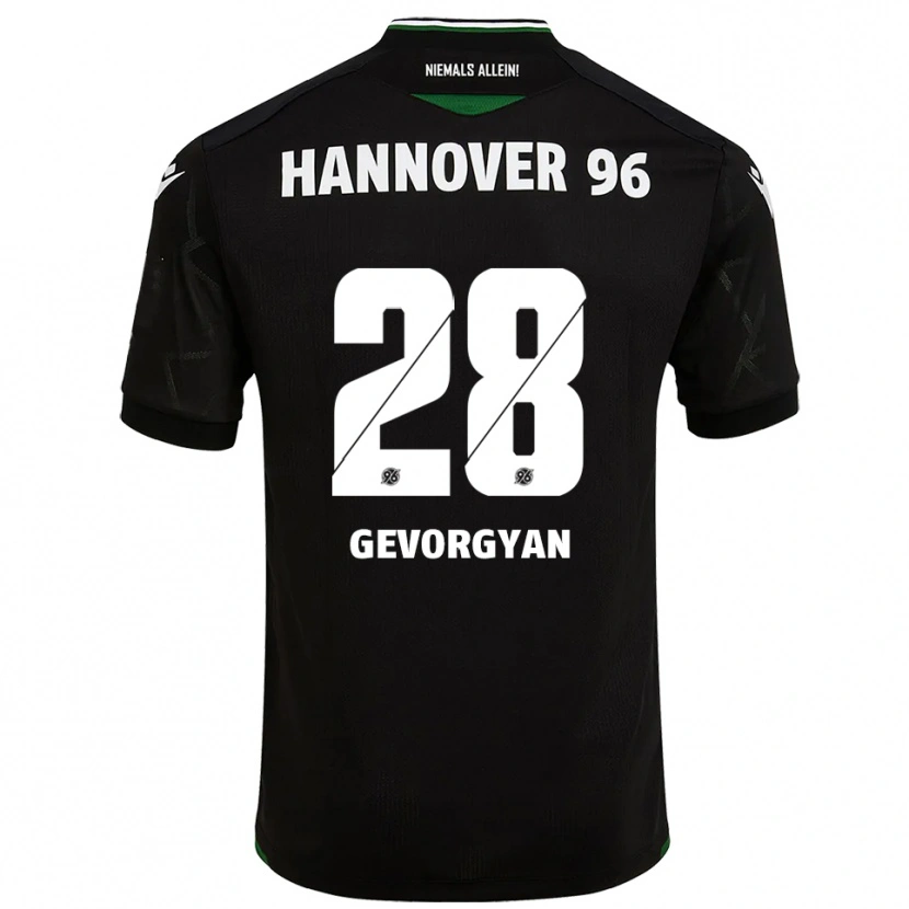 Danxen Herren Mark Gevorgyan #28 Schwarz Grün Auswärtstrikot Trikot 2025/26 T-Shirt