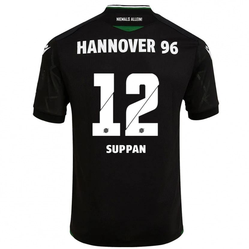 Danxen Herren Jannik Suppan #12 Schwarz Grün Auswärtstrikot Trikot 2025/26 T-Shirt
