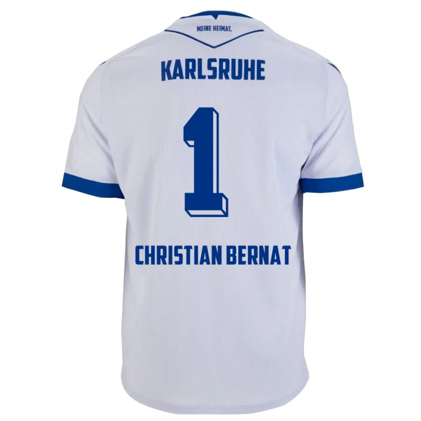 Danxen Herren Hans Christian Bernat #1 Weiß Blau Auswärtstrikot Trikot 2025/26 T-Shirt