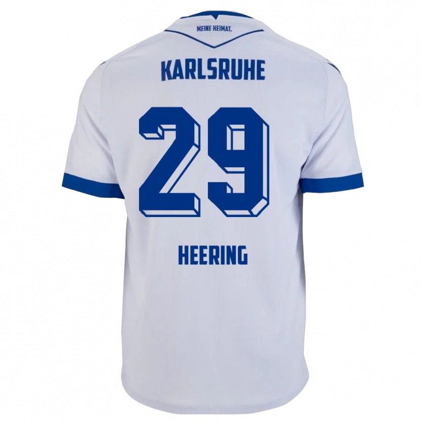Danxen Herren Simon Heering #29 Weiß Blau Auswärtstrikot Trikot 2025/26 T-Shirt