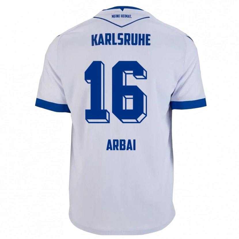 Danxen Herren Houssam Arbai #16 Weiß Blau Auswärtstrikot Trikot 2025/26 T-Shirt