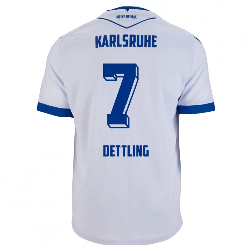 Danxen Herren Luis Dettling #7 Weiß Blau Auswärtstrikot Trikot 2025/26 T-Shirt